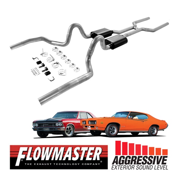 【FLOWMASTER 正規品】アメリカンサンダークロスメンバーバックエキゾーストシステム 68-72y GM A-Body 17200 フローマスター