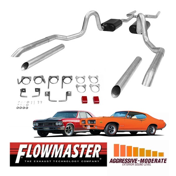 【FLOWMASTER 正規品】アメリカンサンダークロスメンバーバックエキゾーストシステム 64-72y GM A-Body 17119 フローマスター