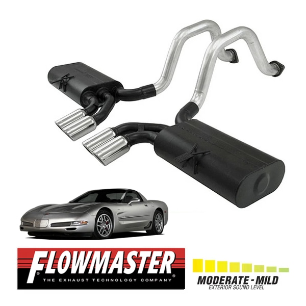 【FLOWMASTER 正規品】フォースIIアクスルバックエキゾーストシステム 97-04y コルベット C5 5.7L 817517 フローマスター