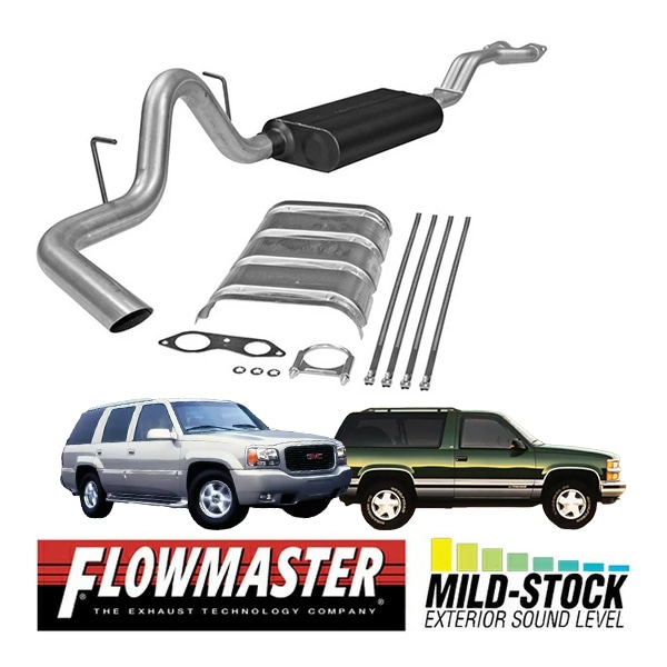【FLOWMASTER 正規品】フォースIIキャタバックエキゾーストシステム 96-99y タホ ユーコン 5.7L 2WD/4WD共通 4ドア用 17166 フローマスター