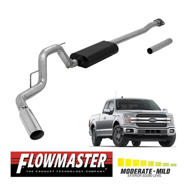 【FLOWMASTER 正規品】フォースIIキャタバックエキゾーストシステム 15-20y F-150 2.7L/3.5L/5.0L 817727 フローマスター