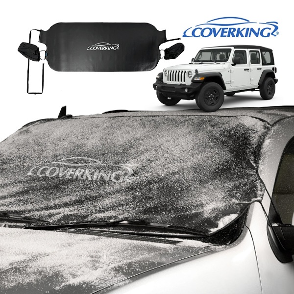 【COVERKING 正規品】専用設計 フロントガラスカバー スノーシールド ミラーカバー付 雪 霜 凍結防止 花粉 黄砂対策 ジープ JLラングラー 4xe含む | JTグラディエーター