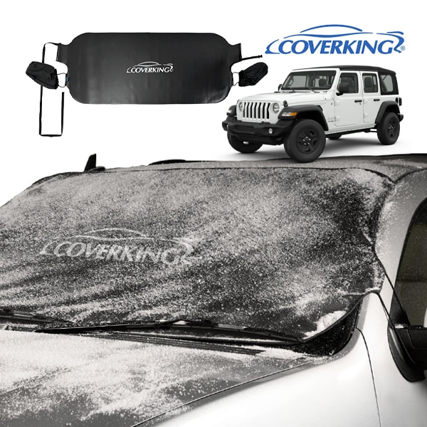【COVERKING 正規品】専用設計 フロントガラスカバー スノーシールド ミラーカバー付 雪 霜 凍結防止 花粉 黄砂対策 ジープ JLラングラー 4xe含む | JTグラディエーター
