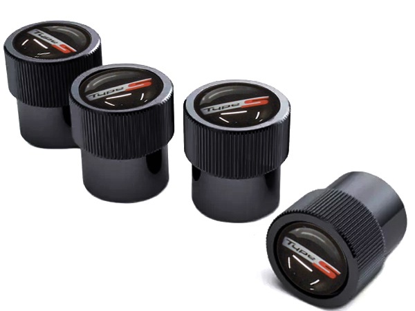 USホンダ純正 エアバルブキャップ 1台分 4個セット Type Sロゴ ブラック アキュラ インテグラ タイプS DE系 | アキュラ車 ホンダ車 汎用