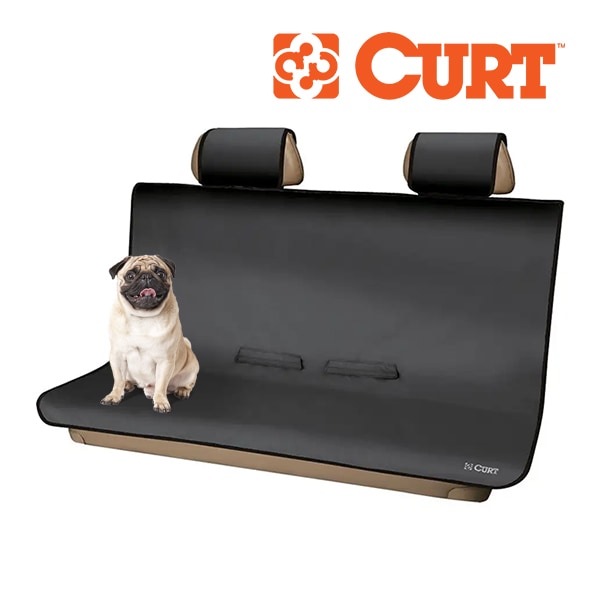 【CURT 正規品】シートディフェンダー 防水シートカバー ブラック 18511 ベンチシート用 リアシート 縦約147cm 幅約140cm ウェットガード 撥水 滑り止め加工 洗濯機可 犬 猫 ペット 防水 防汚