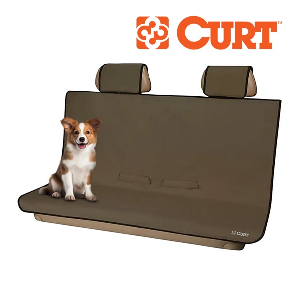 【CURT 正規品】シートディフェンダー 防水シートカバー ブラウン 18512 ベンチシート用 リアシート 縦約147cm 幅約140cm ウェットガード 撥水 滑り止め加工 洗濯機可 犬 猫 ペット 防水 防汚