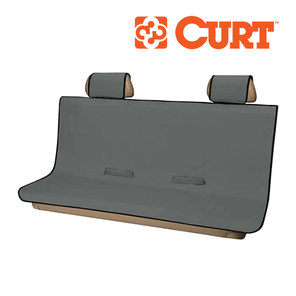 【CURT 正規品】シートディフェンダー 防水シートカバー グレー 18520 ベンチシート用 リアシート 縦約147cm 幅約160cm 滑り止め加工 洗濯機可能