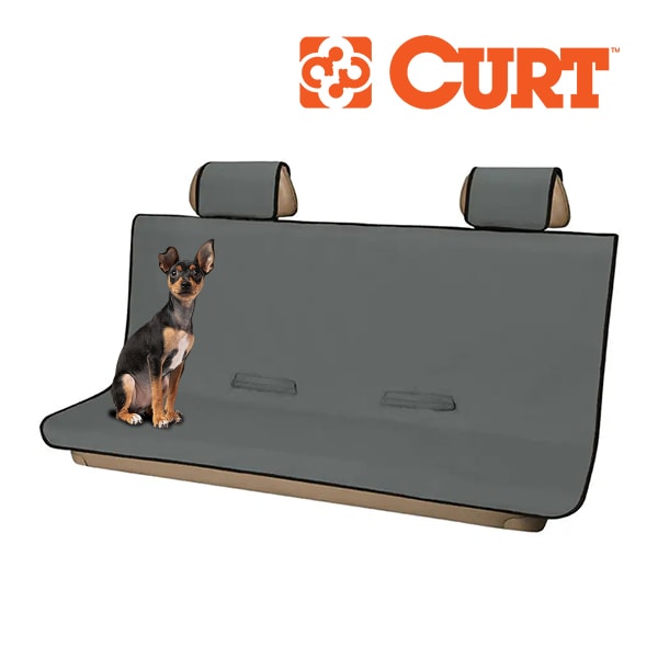 【CURT 正規品】シートディフェンダー 防水シートカバー グレー 18520 ベンチシート用 リアシート 縦約147cm 幅約160cm ウェットガード 撥水 滑り止め加工 洗濯機可 犬 猫 ペット 防水 防汚