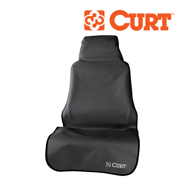 【CURT 正規品】シートディフェンダー 防水シートカバー ブラック 18501 シングルシート用 運転席 助手席 縦約147cm 幅約58.4cm 滑り止め加工 洗濯機可能
