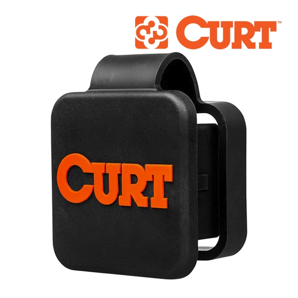 【CURT 正規品】CURTロゴ入 ヒッチカバー 2インチ角 約5.08cm 22279 オレンジレター ヒッチレシーバー ヒッチメンバー ヒッチキャップ
