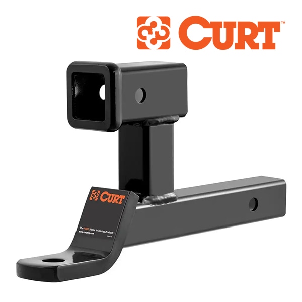 【CURT 正規品】トレーラーヒッチ用 多用途 ボールマウント 2インチ角 ヒッチレシーバー 45810 2インチドロップ 約5cm ボールホールサイズ 1インチ 約2.54cm 最大牽引能力 約3400kg