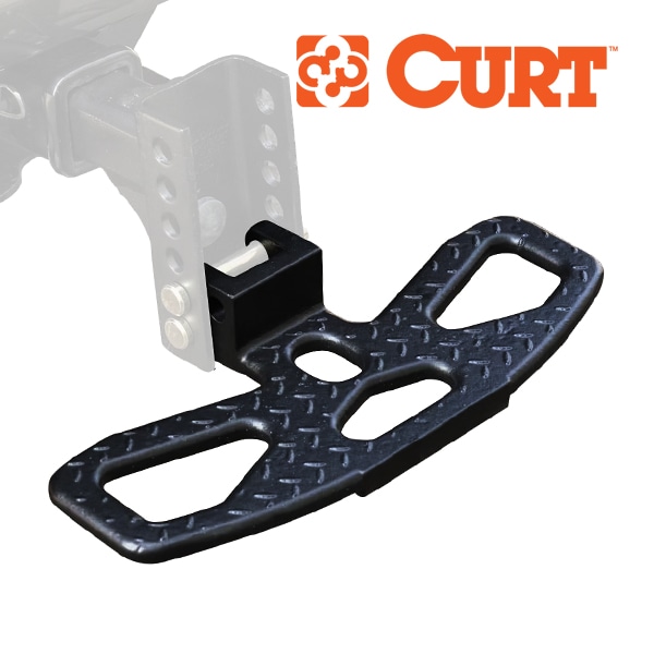 【CURT 正規品】トレーラーヒッチ用  アジャスタブル チャンネルマウント用ステップ 45909 サイズ 幅約40.6cm 耐荷重 約226kg