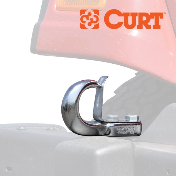 【CURT 正規品】トレーラーヒッチ用  牽引フック 22401 鍛造スチール クロームメッキ仕上げ 最大牽引能力 約4535kg