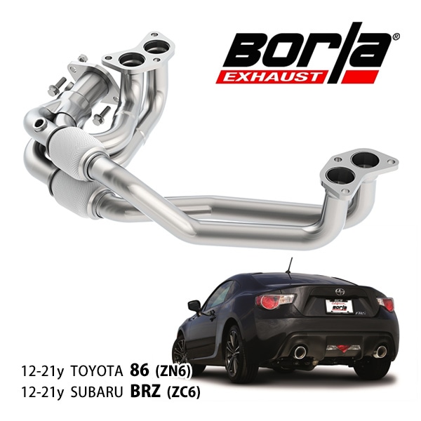 【Borla 正規品】不等長 エキゾーストマニホールド B17284 UELヘッダー エキマニ ステンレス トヨタ 86 ZN6 | スバル BRZ ZC6 AT車/MT車両対応 ボーラ