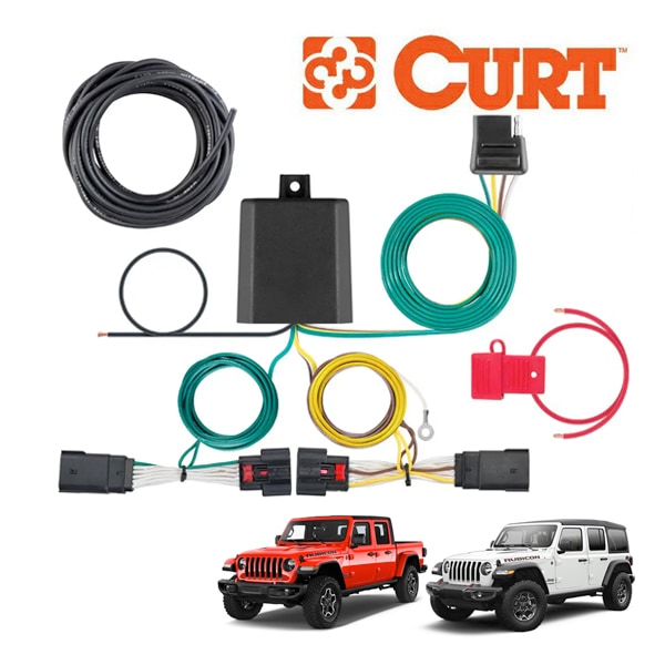 【CURT 正規品】カスタムワイアリングハーネス 56407 ダストカバー付 テールライト テールランプ ジープ JL ラングラー | JT グラディエーター