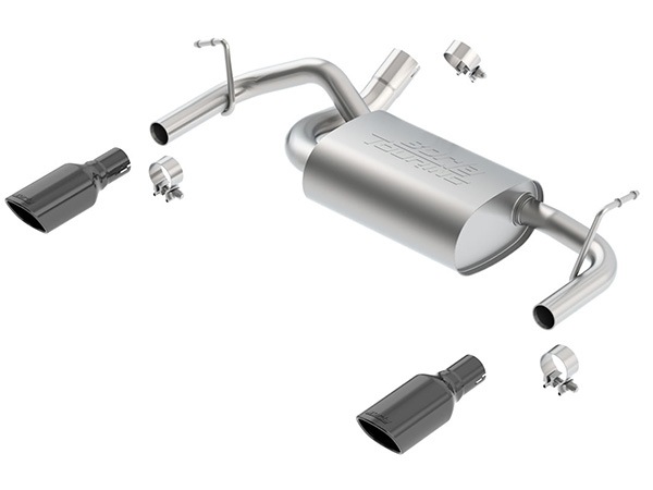 【Borla 正規品】Axle-Back アクスルバック エキゾーストシステム ステンレス マフラー 左右2本出し ツーリング 11834BC ステンレススチール ブラッククロームチップ ジープ JK ラングラー ボーラ