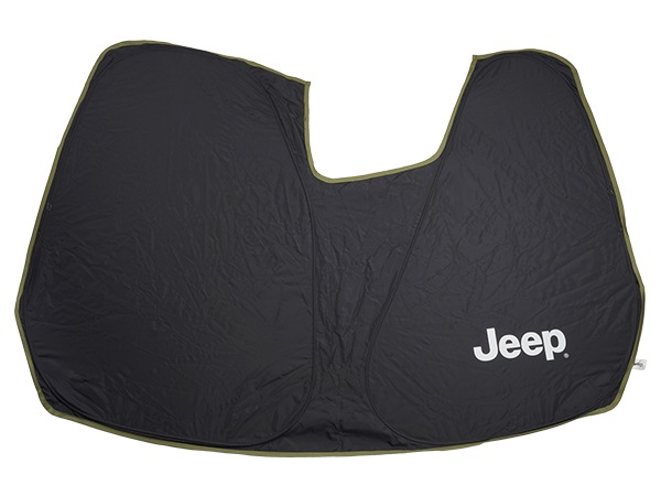 ジープ純正 フロントウインドウサンシェード ドライブレコーダー対応タイプ JPNAM6271401 JEEPロゴ入 収納袋付 ジープ 17y- コンパス | 22y- コマンダー 右左ハンドル車共通 モパー