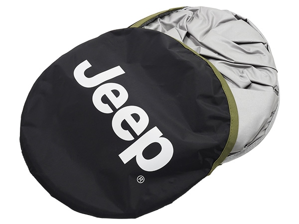 ジープ純正 フロントウインドウサンシェード ドライブレコーダー対応タイプ JPNAM6271401 JEEPロゴ入 収納袋付 ジープ 17y- コンパス | 22y- コマンダー 右左ハンドル車共通 モパー