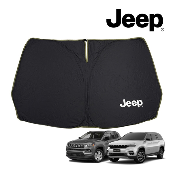 ジープ純正 フロントウインドウサンシェード 通常タイプ JPNAM62314100 JEEPロゴ入 収納袋付 ジープ 17y- コンパス | 22y- コマンダー 右左ハンドル車共通 モパー