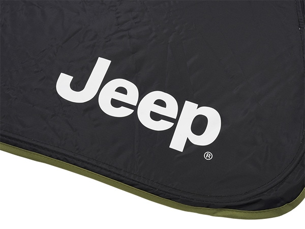 ジープ純正 フロントサンシェード ACC装備車用 ドライブレコーダー装着車用 JPNAJL2714001 JEEPロゴ入 収納袋付 遮光率100% 難燃加工 ジープ JL ラングラー ルビコン/4xe含む | JT グラディエーター 右左ハンドル車共通 モパー