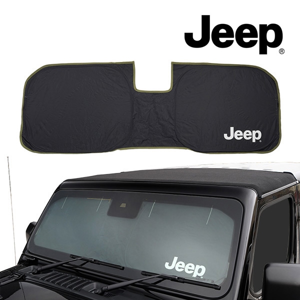 新品 Jeep サンシェード ジープ ラングラー JK JL 海外 Mopar ジープ純正 サンシェード ACC装備車用 JPNAJL2414001 JEEPロゴ入 収納