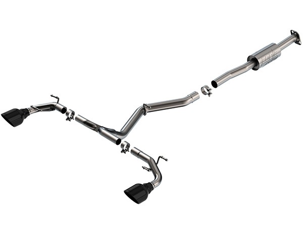 【Borla 正規品】Cat-Back キャタバック エキゾーストシステム ステンレス マフラー 左右2本出し ATAK 140910BC ステンレススチール ブラッククロームチップ トヨタ GR86 ZN8 | スバル BRZ ZD8 ボーラ