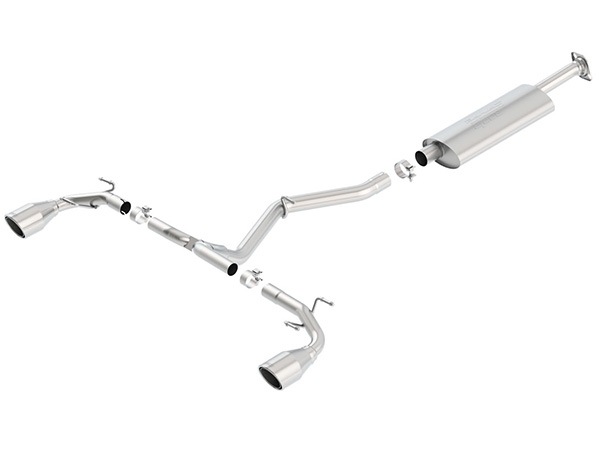 【Borla 正規品】Cat-Back キャタバック エキゾーストシステム ステンレス マフラー 左右2本出し Sタイプ 140496 ステンレススチール シルバーチップ トヨタ 86 SCION FR-S ZN6 | スバル BRZ ZC6 ボーラ