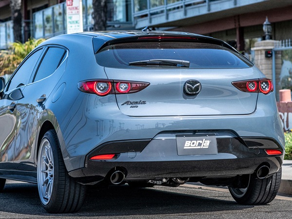 【Borla 正規品】Axle-Back アクスルバック エキゾーストシステム ステンレス マフラー 左右2本出し Sタイプ 11970BC ステンレススチール ブラッククロームチップ マツダ MAZDA3 ファストバック BP系 ボーラ