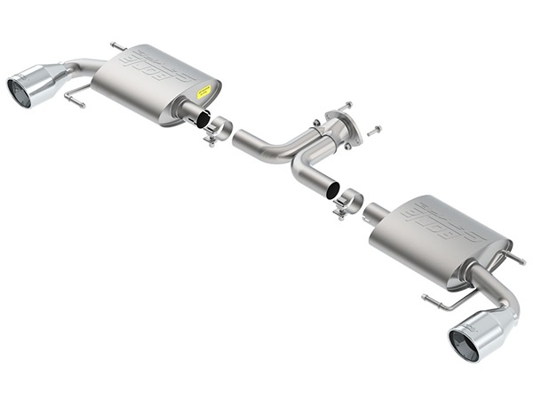 【Borla 正規品】Axle-Back アクスルバック エキゾーストシステム ステンレス マフラー 左右2本出し Sタイプ 11918 ステンレススチール シルバーチップ マツダ アクセラ BM系 / BY系 ボーラ