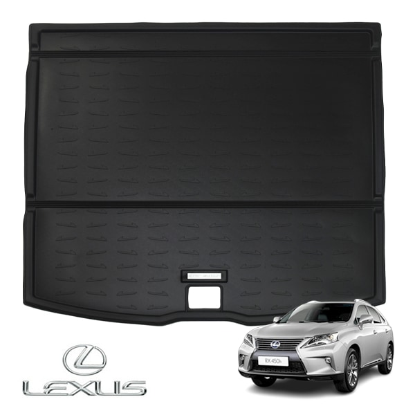 UKレクサス純正 LEXUS RX350/RX450h/RX500 全グレード対応 オールウェザー リアカーゴプロテクター リアカーゴマット ラゲッジマット カーゴライナー トランクマット LEXUSロゴプレート付