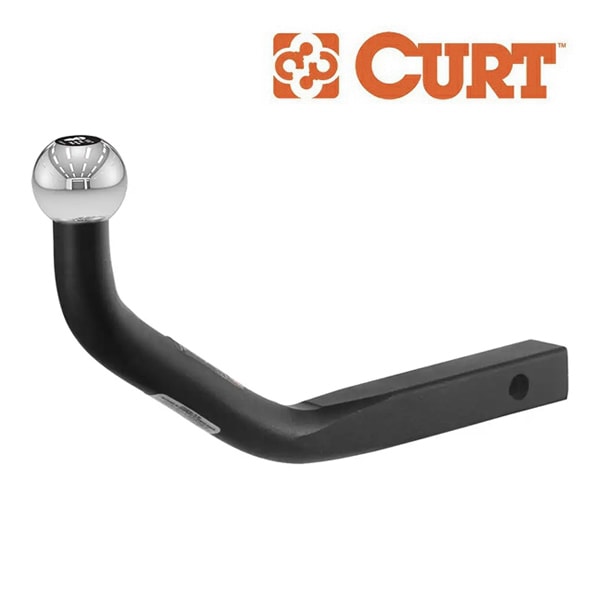 【CURT 正規品】トレーラーヒッチ用 1-7/8インチヒッチボール付 ユーロマウント 1.25インチ角 45591 ヒッチボールマウント 5-1/8インチライズ 約13cm 最大牽引能力 約1587kg