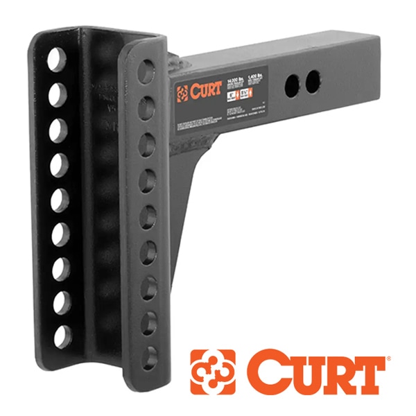 【CURT 正規品】トレーラーヒッチ用 アジャスタブルチャンネルマウント 2インチ角 45910 2-5/16インチボールマウント取付 最大牽引能力 約6350kg