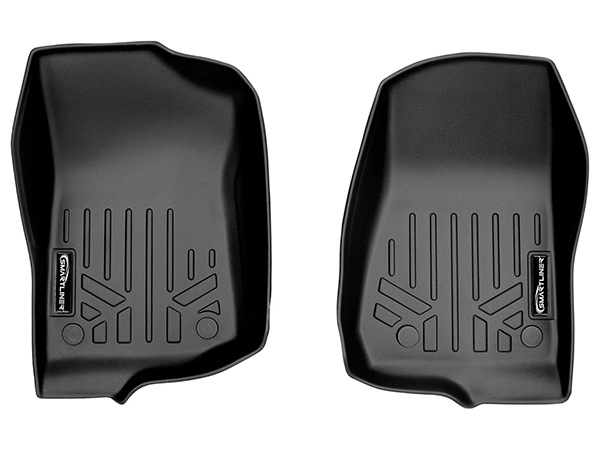 【SMARTLINER 正規品】専用設計 オールウェザー ラバーマット ラバーフロアマット SMARTLINERロゴプレート付 フロント リア 1st 2ndシート 1台分 3枚セット ジープ JT グラディエーター 右左ハンドル車共通 スマートライナー