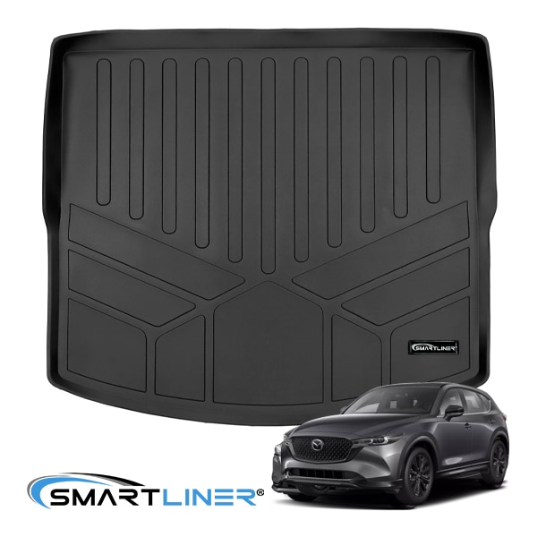 【SMARTLINER 正規品】専用設計 オールウェザー リアカーゴプロテクター カーゴマット ラゲッジマット カーゴライナー トランクマット SMARTLINERロゴプレート付 マツダ CX-5 KF系 後期 スマートライナー