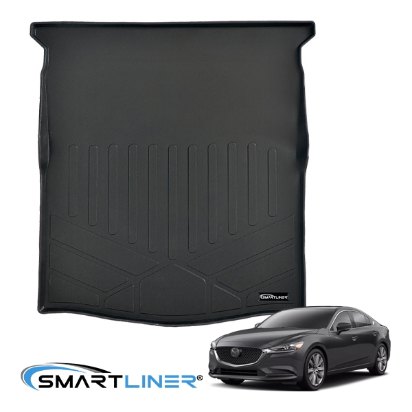 【SMARTLINER 正規品】専用設計 オールウェザー リアカーゴプロテクター カーゴマット ラゲッジマット カーゴライナー トランクマット SMARTLINERロゴプレート付 マツダ MAZDA6 アテンザ GJ系 スマートライナー