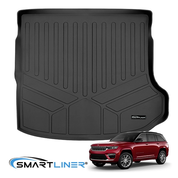 【SMARTLINER 正規品】専用設計 オールウェザー リアカーゴプロテクター カーゴマット ラゲッジマット カーゴライナー トランクマット SMARTLINERロゴプレート付 21y- ジープ WL グランドチェロキー スマートライナー