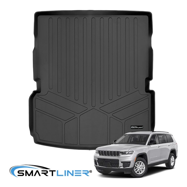 【SMARTLINER 正規品】専用設計 オールウェザー リアカーゴプロテクター カーゴマット ラゲッジマット カーゴライナー トランクマット SMARTLINERロゴプレート付 22y- ジープ L グランドチェロキー スマートライナー