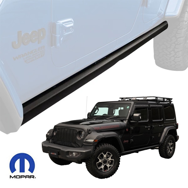 MOPAR純正 ルビコンスタイル ロッカーガード 82215126 左右セット スチール パウダーコート仕上げ ジープ JL ラングラー 4ドア RUBICON モパー