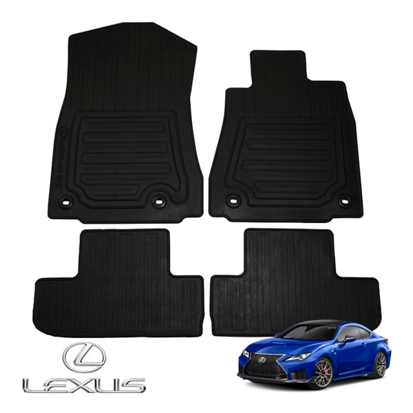 UKレクサス純正 LEXUS RC200t RC300 RC300h RC350 10系 右ハンドル車用 平成26年10月-現行 オールウェザー ラバーマット ラバーフロアマット フロント リア 1台分 4枚セット LEXUS RCロゴ入