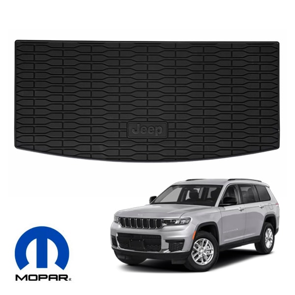 MOPAR純正 21y- ジープ WL グランドチェロキーL 7人乗り車用 オールウェザー リア カーゴプロテクター カーゴマット ラゲッジマット カーゴライナー トランクマット Jeepロゴ入 モパー