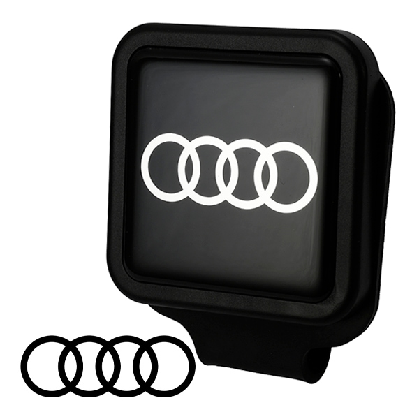 USアウディ純正 ヒッチカバー 2インチ角 ZAW-092-702-B Audiロゴ入 ヒッチレシーバー ヒッチメンバー ヒッチキャップ AUDI 汎用 Q2 Q3 Q5 Q7 Q8 他