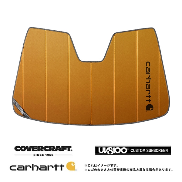 【CoverCraft 正規品】専用設計 サンシェード ブロンズ 吸盤不要 折りたたみ式 トヨタ カムリ AV50系 Carhartt カーハートコラボ仕様 カバークラフト［真夏もへたらない3層構造で断熱効果抜群］