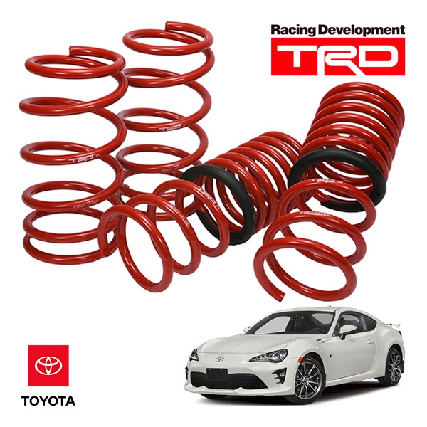USトヨタ純正 TRD ロワードコイル ローダウンコイル ローダウンサスペンション コイルスプリング PTR07-18130 1インチダウン TOYOTA 86 ZN6 SCION FR-S