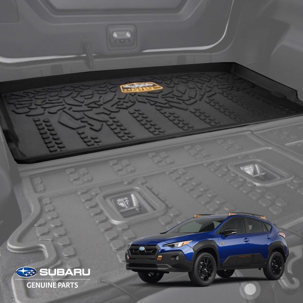 USスバル純正 リア カーゴプロテクター カーゴマット ラゲッジマット カーゴライナー トランクマット Wilderness Editionロゴ ウィルダネス エディション ブラック 樹脂製 SUBARU クロストレック GU系