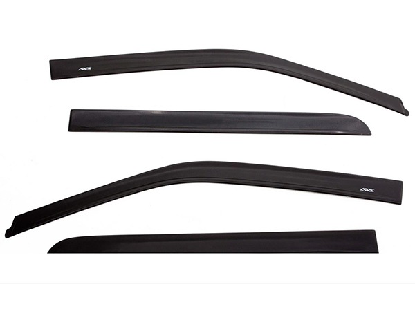 【AVS 正規品】専用設計 ドアバイザー Low Profile Ventshade サイドバイザー ウインドウバイザー フロント リア 前後 左右分 4枚セット マットブラック 両面テープ ジープ JK ラングラー アンリミテッド 4ドア Auto Vent Shade オートベントシェード