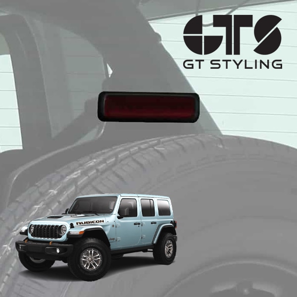 【GT STYLING 正規品】専用設計 スモーク ハイマウントストップランプカバー ブレーキランプカバー 1PC リア バック アクリル 3M製デュアルロック固定 ジープ JL ラングラー ジーティー スタイリング