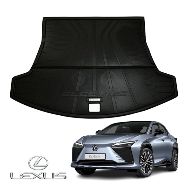 UKレクサス純正 LEXUS RZ300e/RZ450e 10系 令和5年3月-現行 オールウェザー リア カーゴプロテクター カーゴマット ラゲッジマット カーゴライナー トランクマット ELECTRICロゴ入