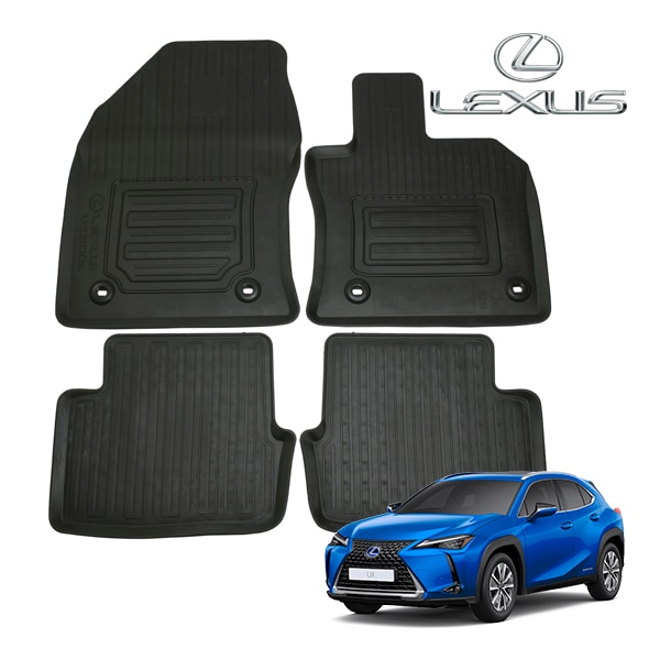 UKレクサス純正 LEXUS UX300e 10系 KMA系 右ハンドル車用 令和2年10月-現行 オールウェザー ラバーマット ラバーフロアマット フロント リア 1台分 4枚セット LEXUS UX300eロゴ入