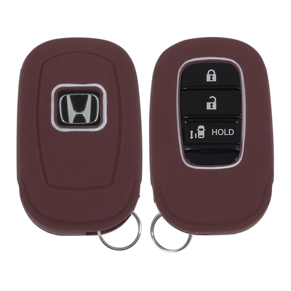 シリコンキーカバー キーレスカバー リモコンカバー キーケース ブラウン ホンダ N-BOX | N-BOXカスタム | ZR-V | ステップワゴン エアー RP系 | ステップワゴン スパーダ RP系 | ヴェゼル RV系 | シビックハッチバック FL1 等 汎用