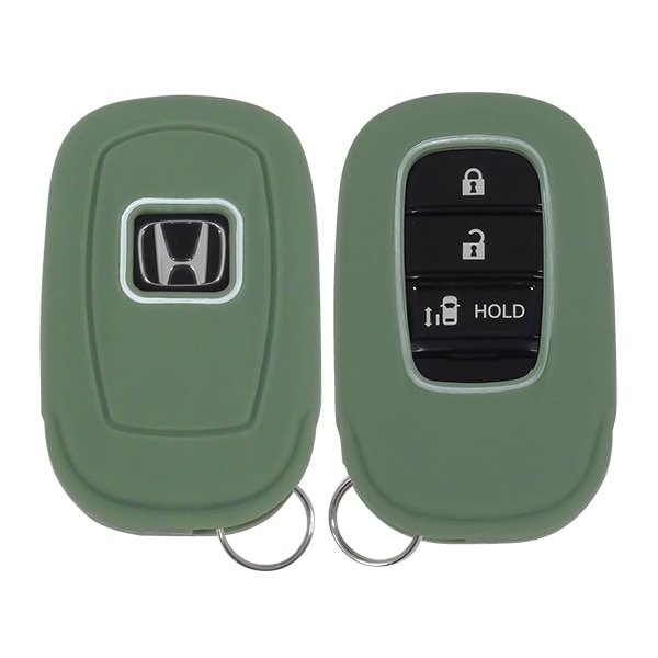 シリコンキーカバー キーレスカバー リモコンカバー キーケース セージグリーン ホンダ N-BOX | N-BOXカスタム | ZR-V | ステップワゴン エアー RP系 | ステップワゴン スパーダ RP系 | ヴェゼル RV系 | シビックハッチバック FL1 等 汎用